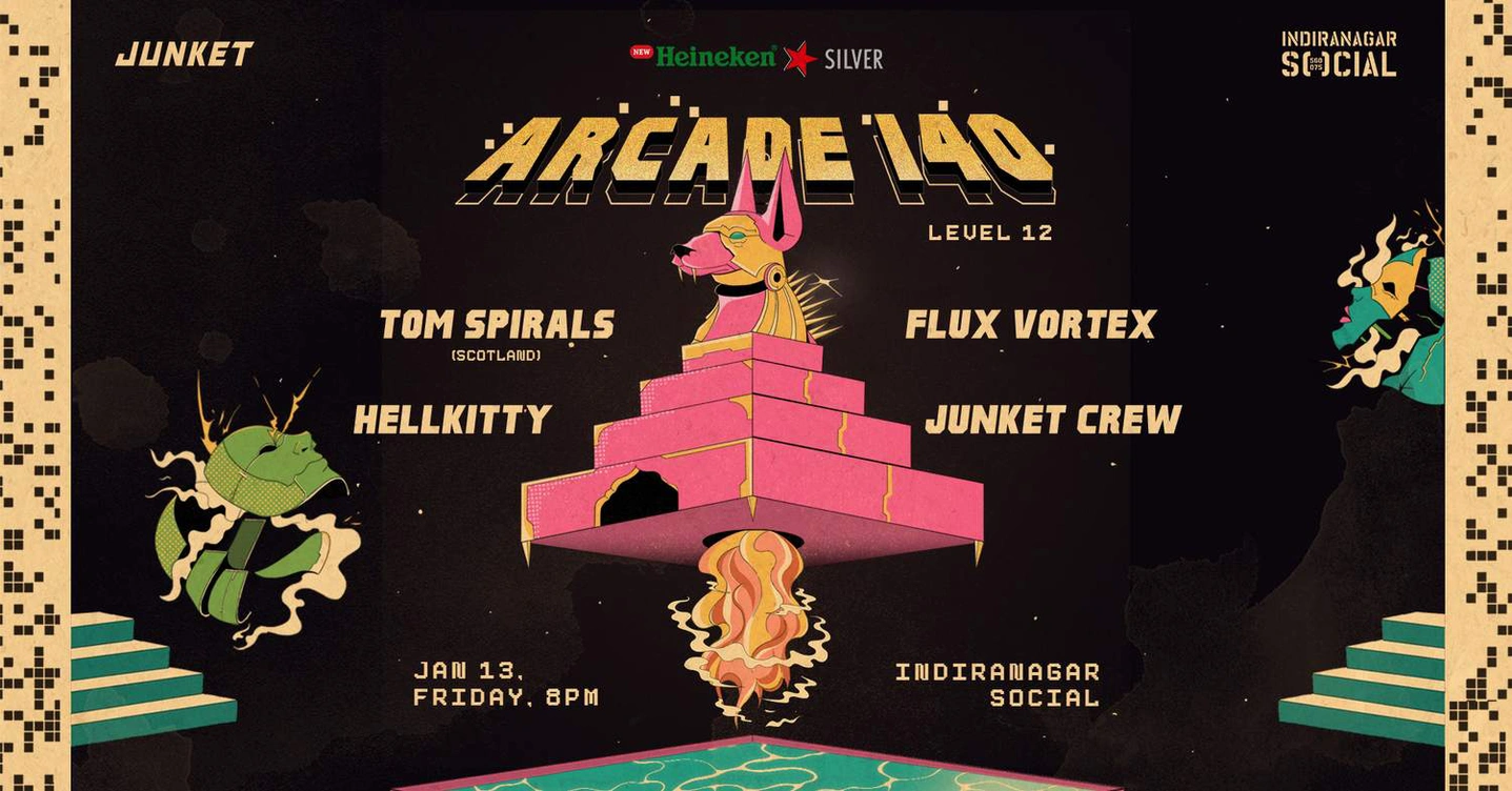 Arcade 140: Level 12 with Tom Spirals (Scotland), Flux Vortex, Hellkitty and Junket Crew