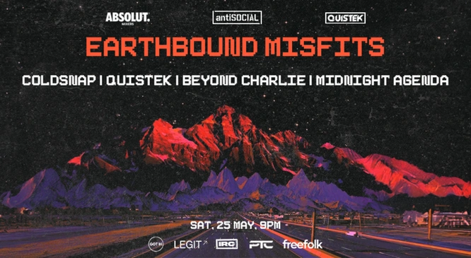 EARTHBOUND MISFITS ft. Coldsnap + Quistek + Beyond Charlie + Midnight Agenda