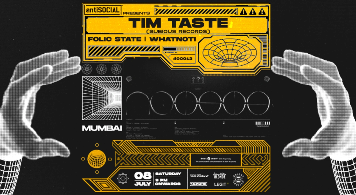 antiSOCIAL presents Tim Taste (Subios Records) + Folic State + Aban | antiSOCIAL Mumbai