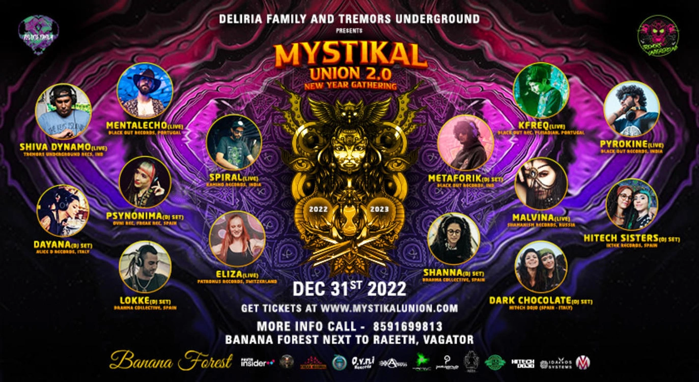 Mystikal Union 2.0 New year Goa | NYE 2023