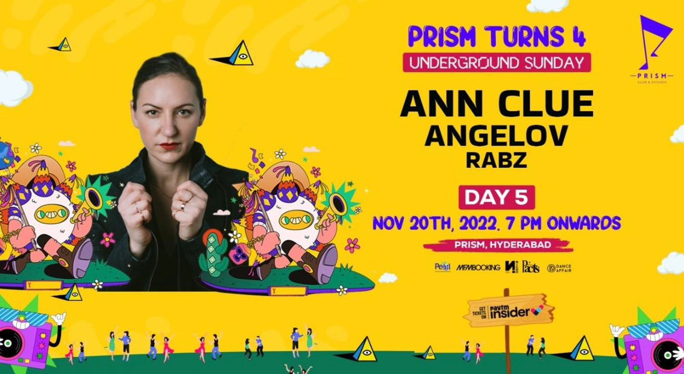 Underground Sunday w/ Ann Clue, Angelov & Rabz - Prism Turns 4