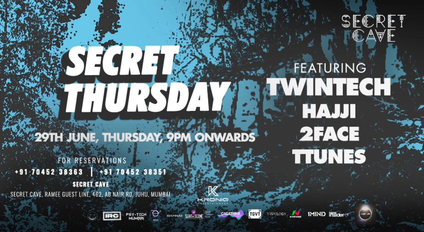 Secret Thursday Ft. Twintech At Secret Cave