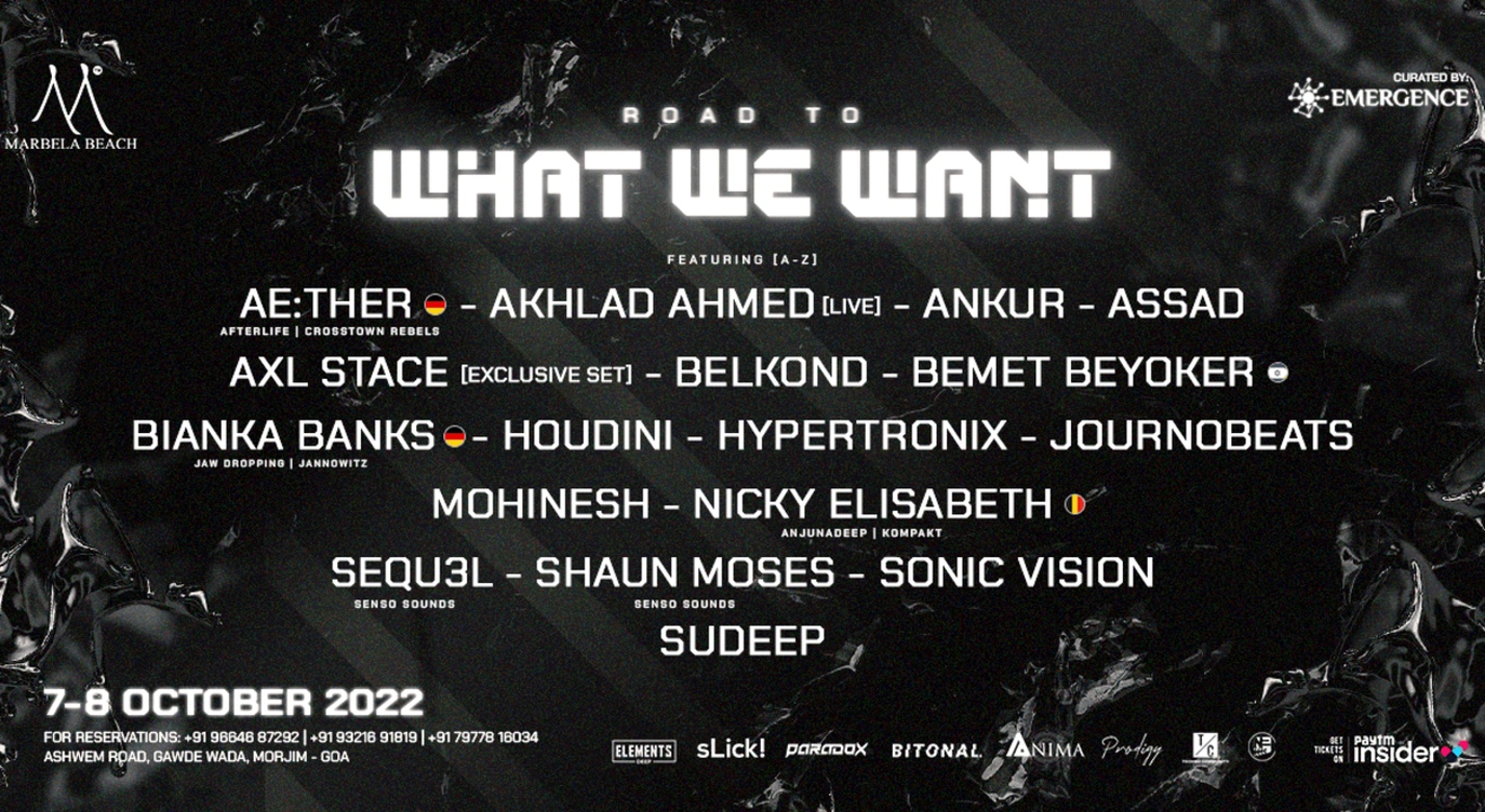 Road to What We Want Goa 2022