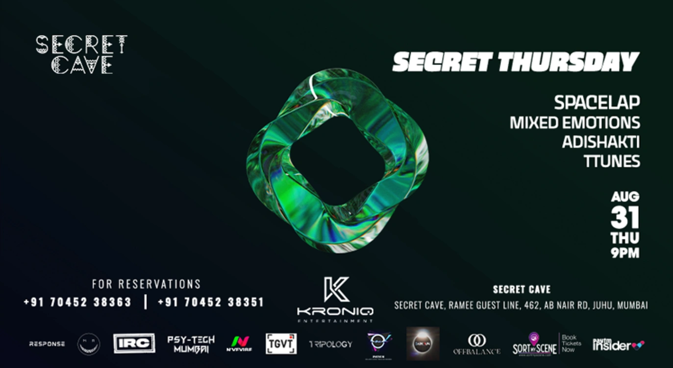 Secret Thursday Ft. SpaceLab, Mixed Emotions & Adishakti At Secret Cave