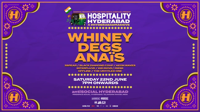 Hospital Records, Drum And Bass India & antiSOCIAL Present - HOSPITALITY HYDERABAD x #HyderabadMassive
