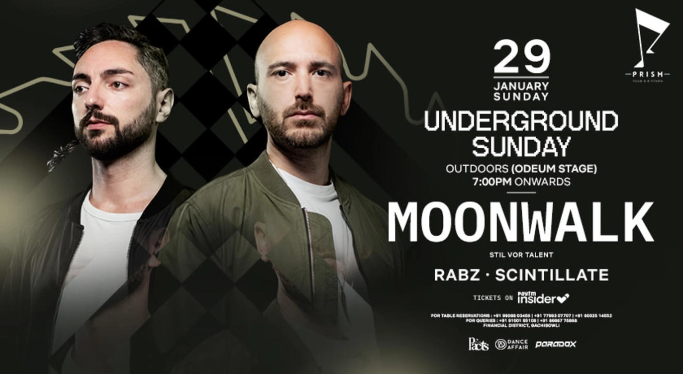 UNDERGROUND SUNDAY - W/ Moonwalk + Rabz + Scintillate
