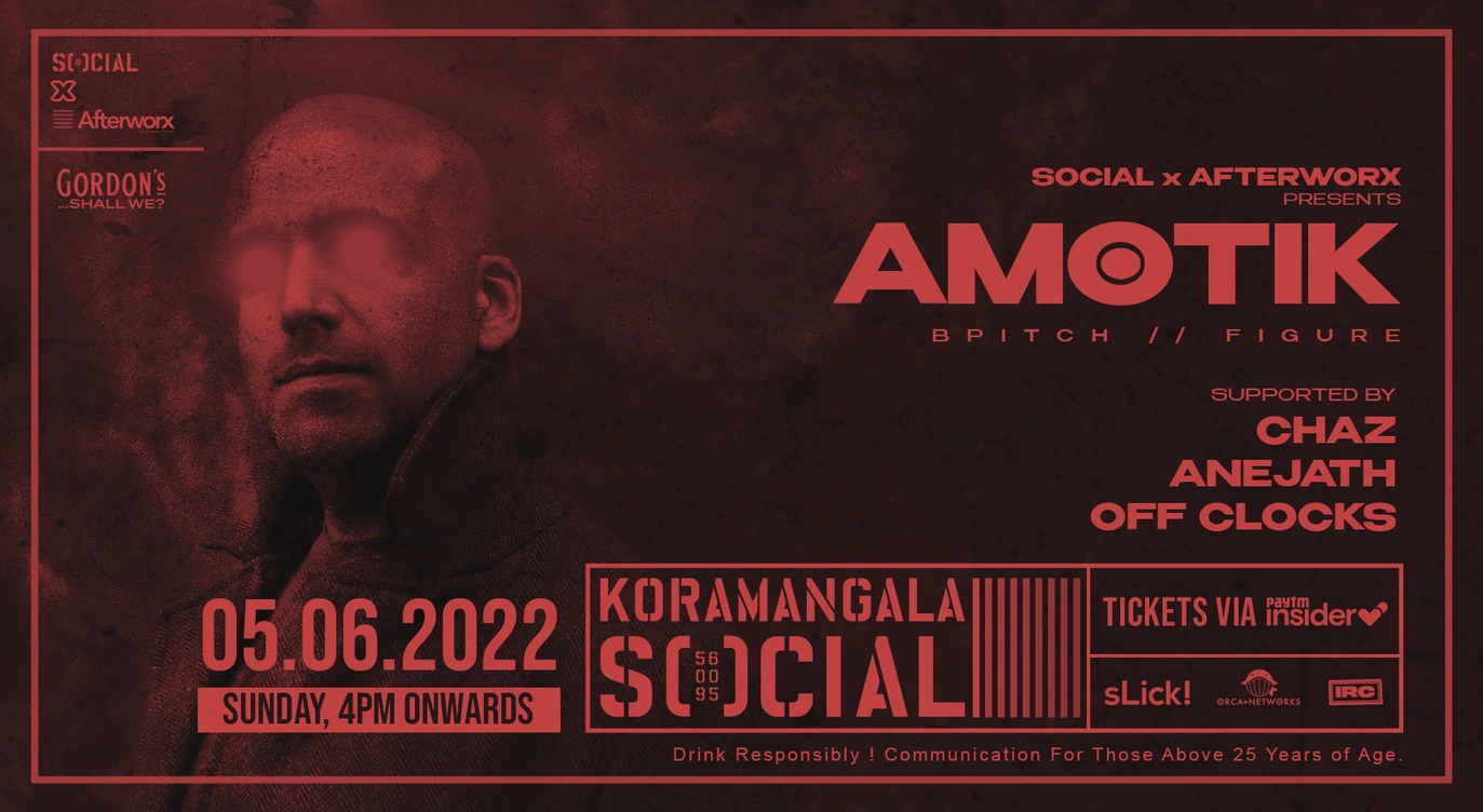 SOCIAL x Afterworx Presents SUNDAY SUNDOWNER ft. Amotik, Chaz, Anejath, Off Clocks