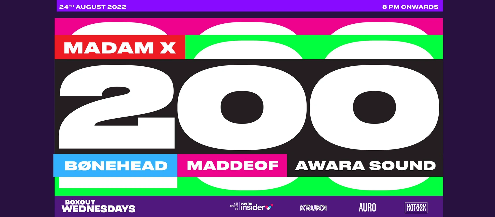 Boxout Wednesdays #200 with Madam X, Bønehead, Maddeof & Awara Sound