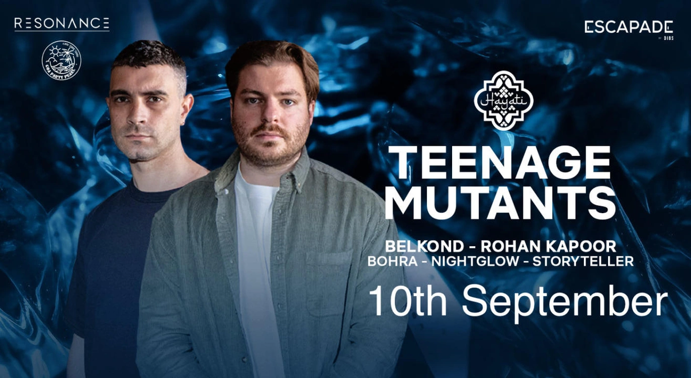 Teenage Mutants 10th Sept. @ Hayati Beach Club, GOA