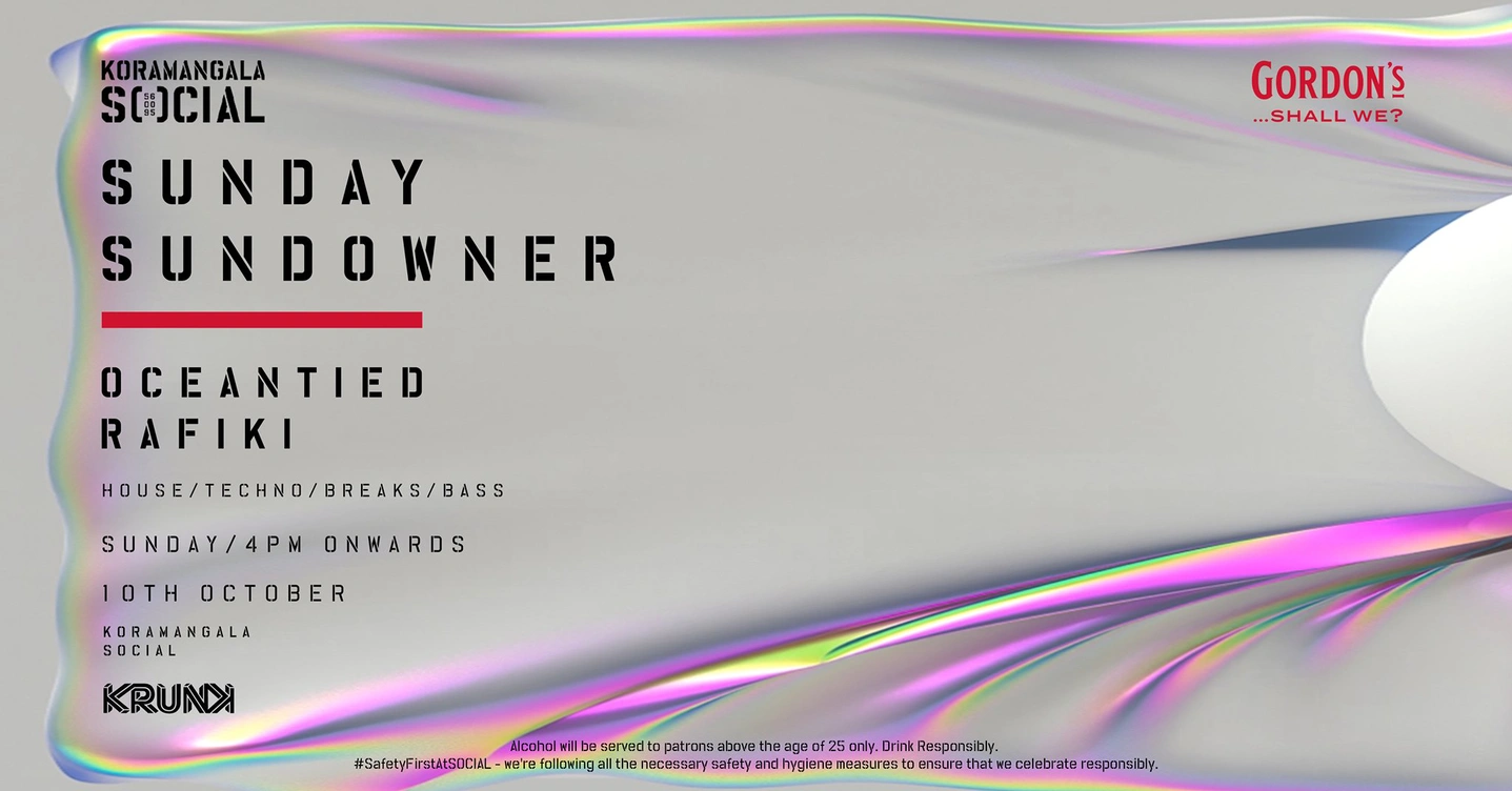 Social Sunday Sundowner ft. Oceantied & Rafiki @ Koramangala Social, Bangalore
